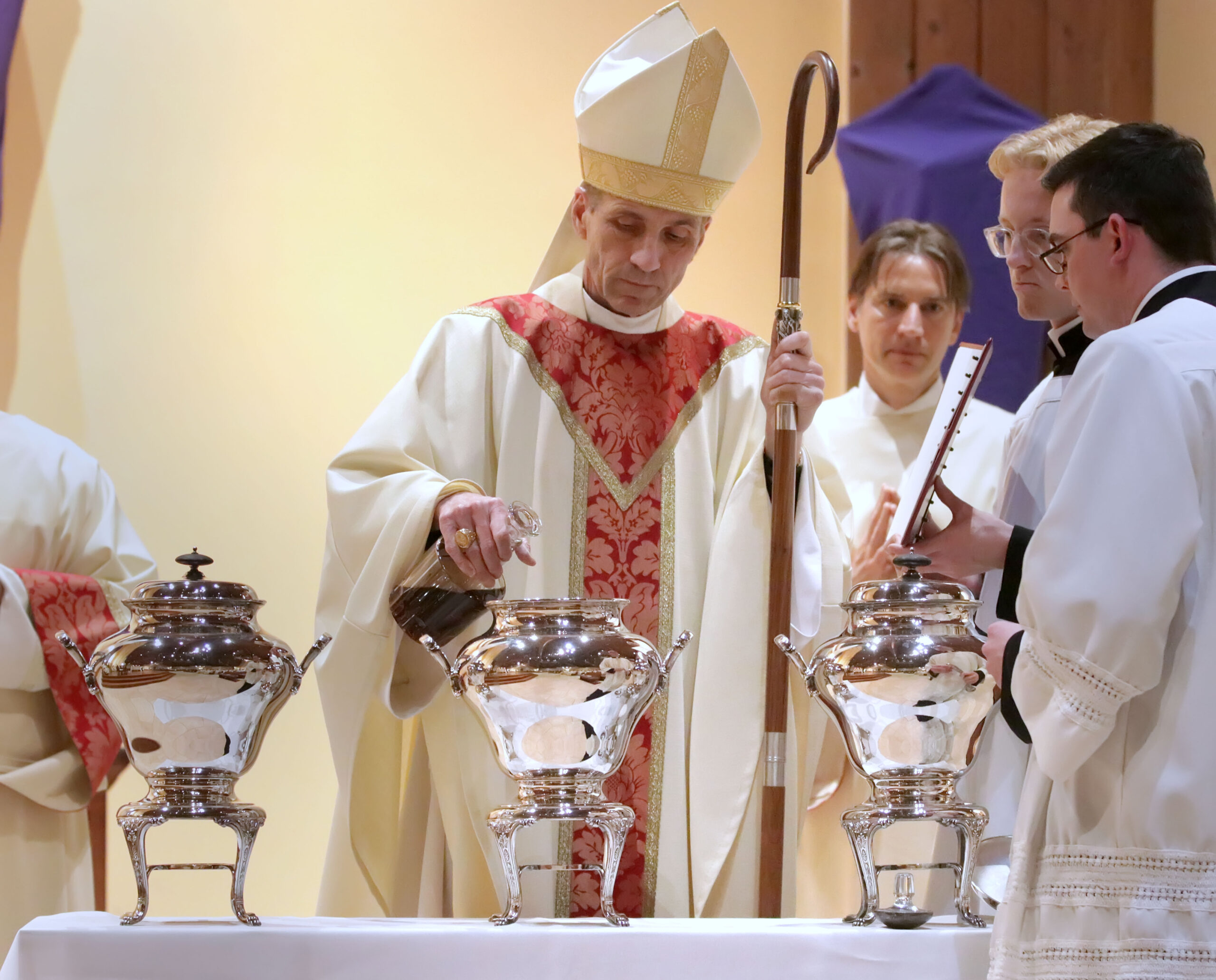 Bishop Koenig Blesses Oils Priests Renew Their Promises At Diocese Of